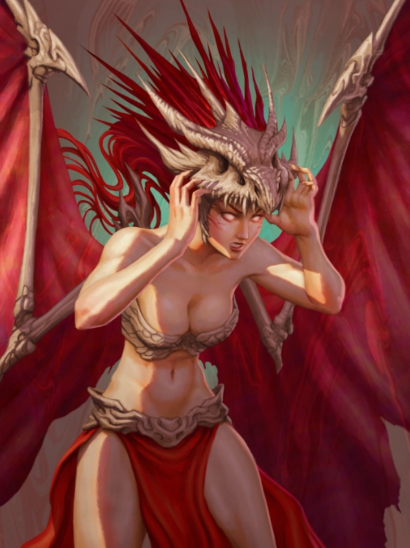 Ilustración de la baraja Draco